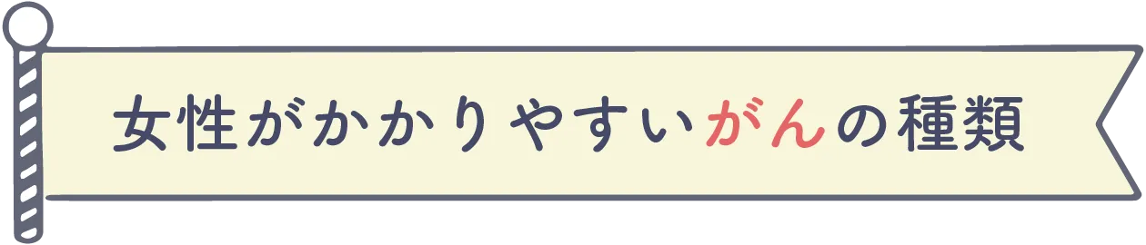 女性がかかりやすいがんの種類